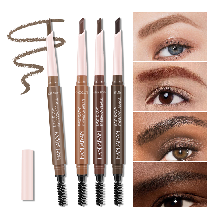 01 HANDAIYAN Esay Draw Dual-Head Eyebrow Pencil (Waterproof, 3D Effect, Screw Brush) - Image 1