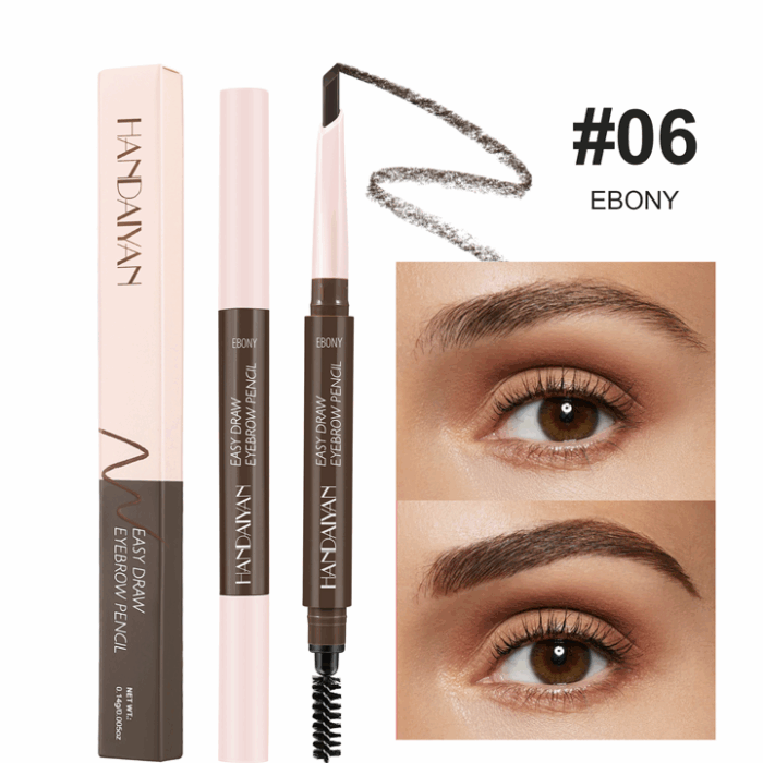 HANDAIYAN Esay Draw Dual-Head Eyebrow Pencil (Waterproof, 3D Effect, Screw Brush) - Image 3