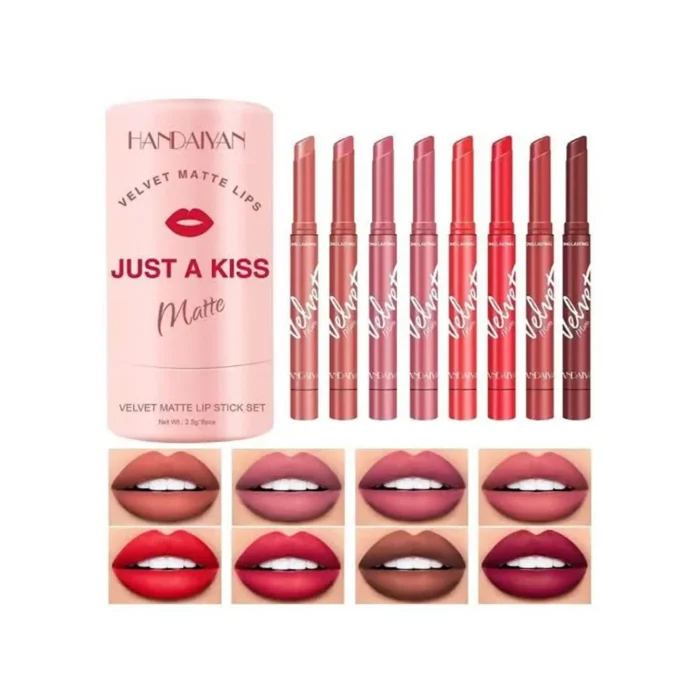 HANDAIYAN 8pcs lipstick set moisturizing brightening velvet matte lip stick set - Image 1