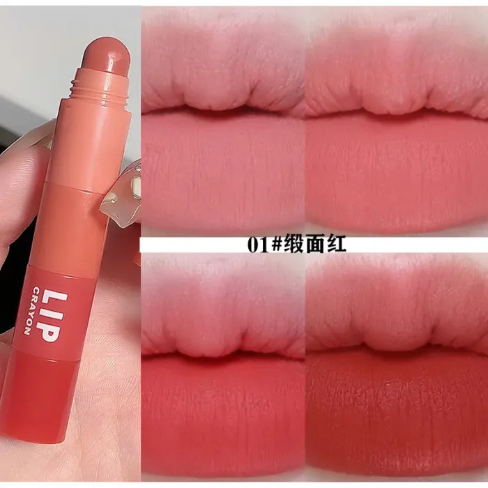 4 In 1 Waterproof Long Lasting Non-stick Cup Lip Gloss Matte Velvet Lipstick Pen Crayon Lipstick Fashion Red Lip Tint Makeup Cosmetic - Image 2